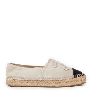 Chanel Espadrille interlocking CC Canvas Linen Blend